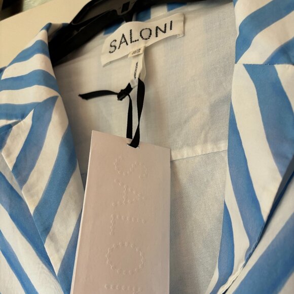Saloni "Arya" Striped Cotton Dress Size 14 US - NWT - Picture 4 of 9